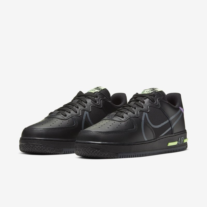 Nike Air Force 1 React Sneakers Herre Sort | MD2126-409