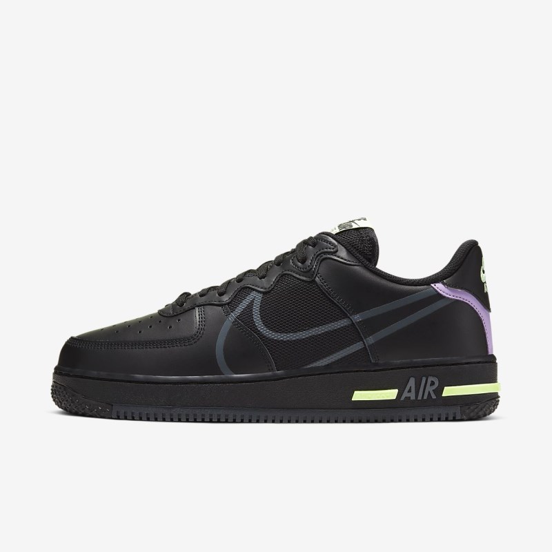 Nike Air Force 1 React Sneakers Herre Sort | MD2126-409
