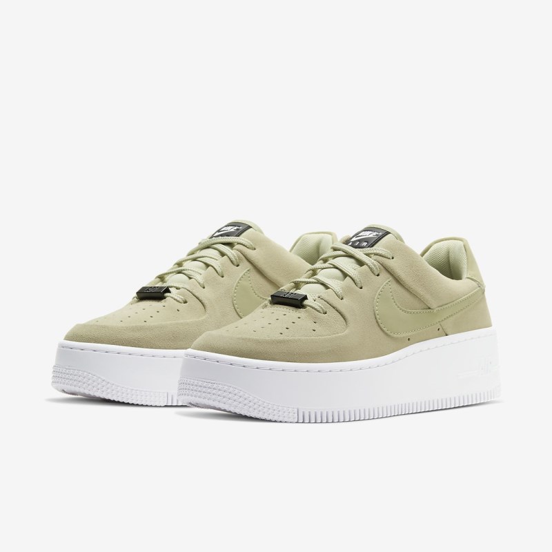 Nike Air Force 1 Sage Lav Sneakers Børn Olivengrøn | RN4622-226