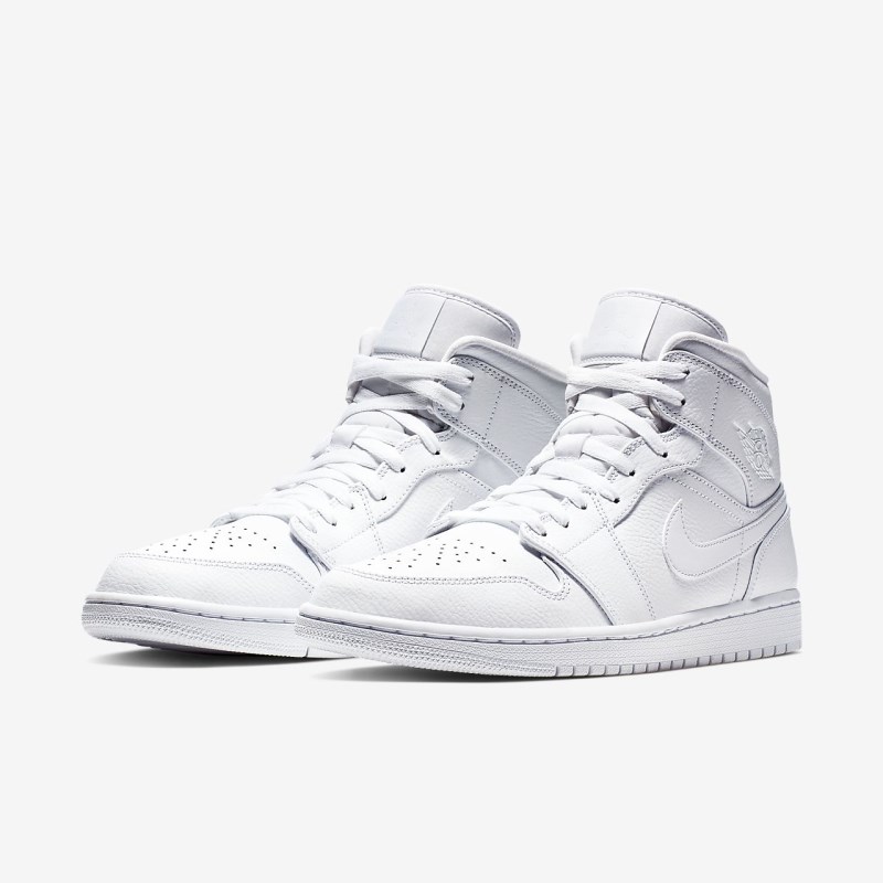 Nike Air Jordan 1 Mid Jordan Sko Herre Hvide | DJ2670-205