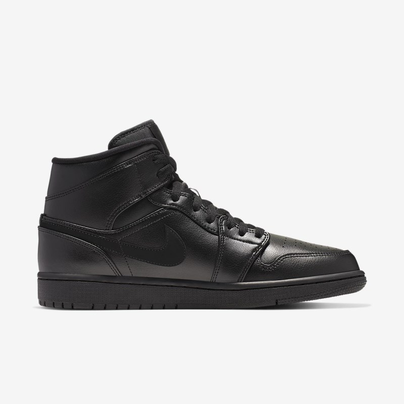 Nike Air Jordan 1 Mid Sneakers Herre Sort | NQ0012-128