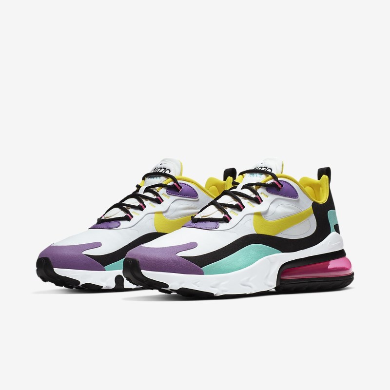 Nike Air Max 270 React (Geometric Abstract) Sneakers Herre Hvide | JD1595-430
