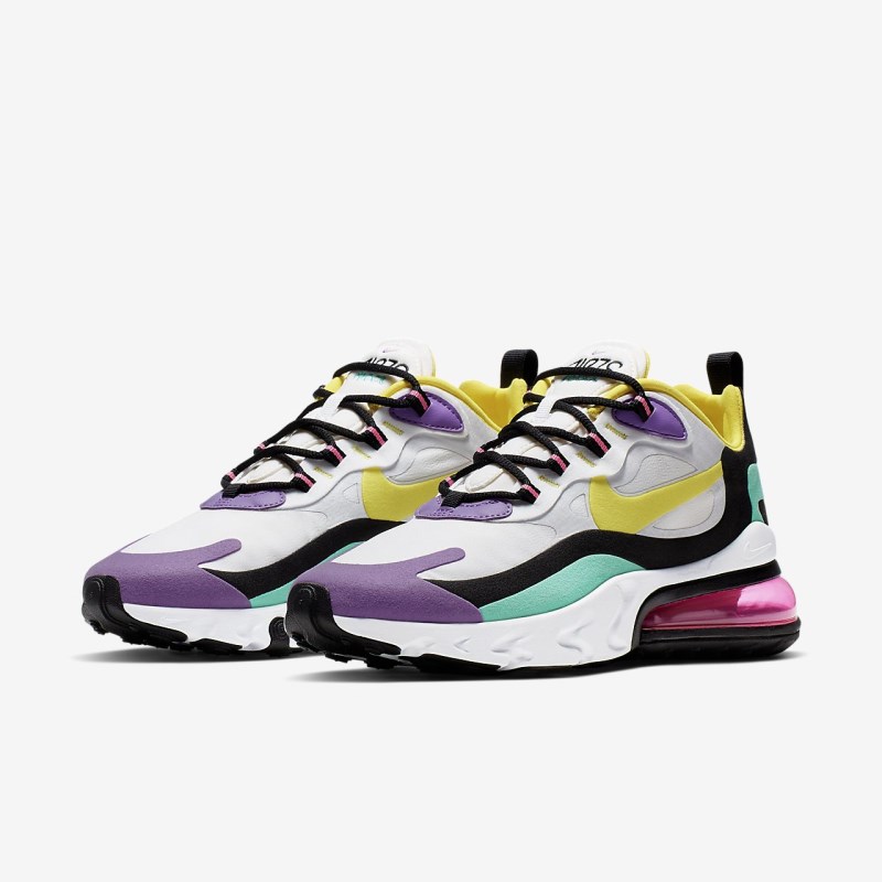 Nike Air Max 270 React (Geometric Abstract) Sneakers Dame Hvide | UG4292-144