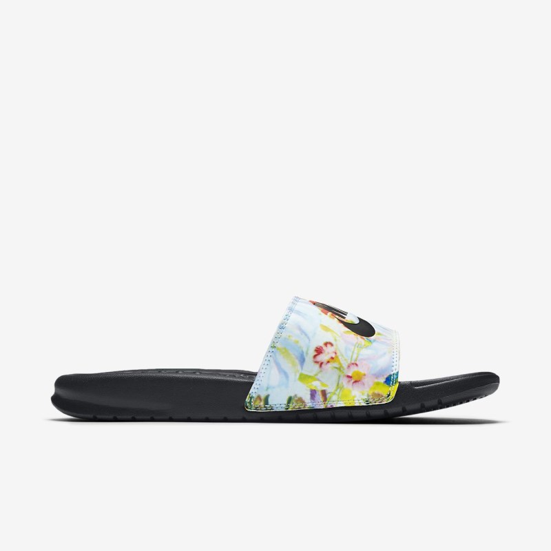 Nike Benassi JDI Floral Badesandaler Dame Sort | RQ1826-499