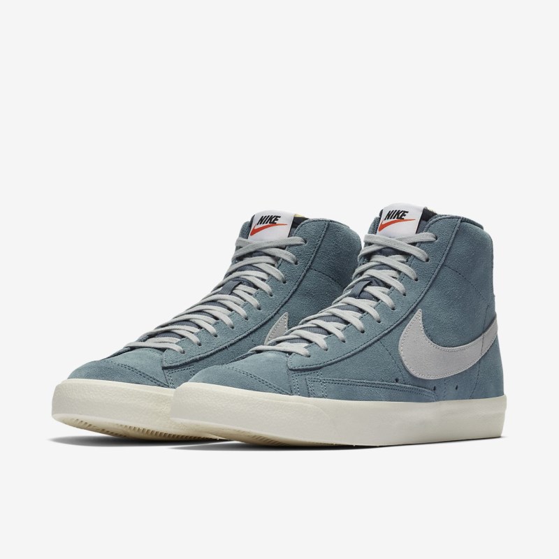 Nike Blazer Mid '77 Ruskind Sneakers Herre LyseBlå | JJ5254-914