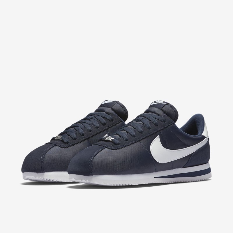Nike Cortez Basic Nylon Sneakers Herre Obsidian | BY2962-840
