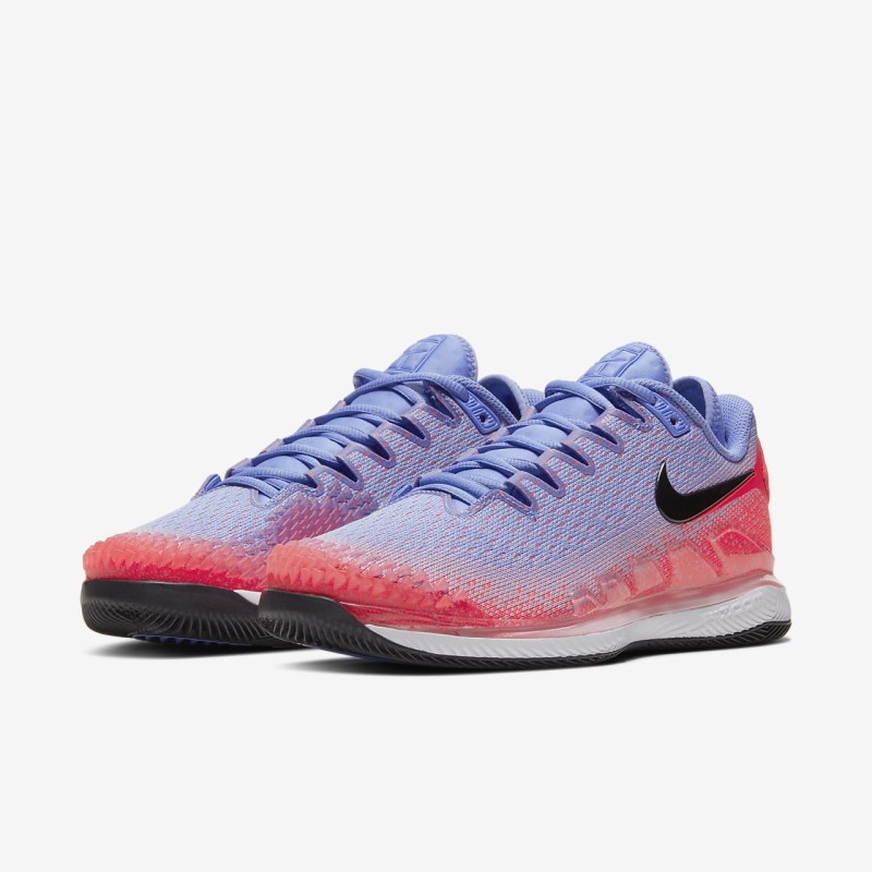 Nike Court Air Zoom Vapor X Knit Tennissko Dame LyseBlå | NX7896-231