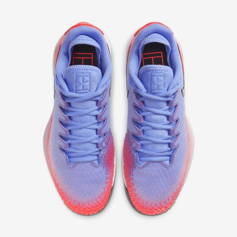Nike Court Air Zoom Vapor X Knit Tennissko Dame LyseBlå | NX7896-231