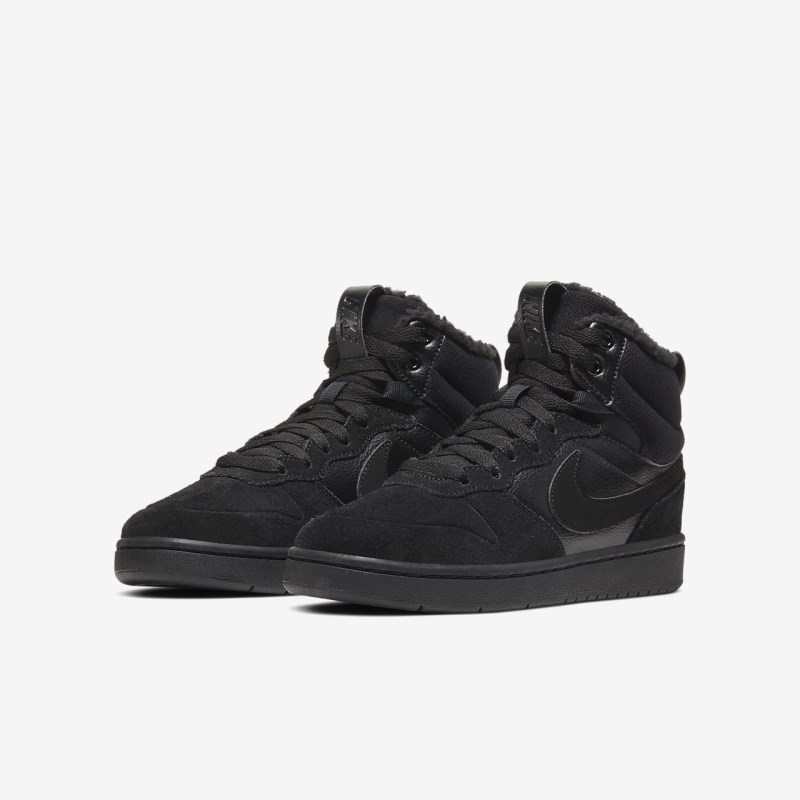 Nike Court Borough Mid 2 Sneakers Børn Sort | ZN2500-958