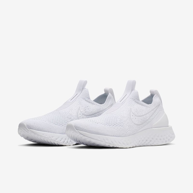 Nike Epic Phantom React Flyknit Løbesko Dame Hvide | UL3367-205