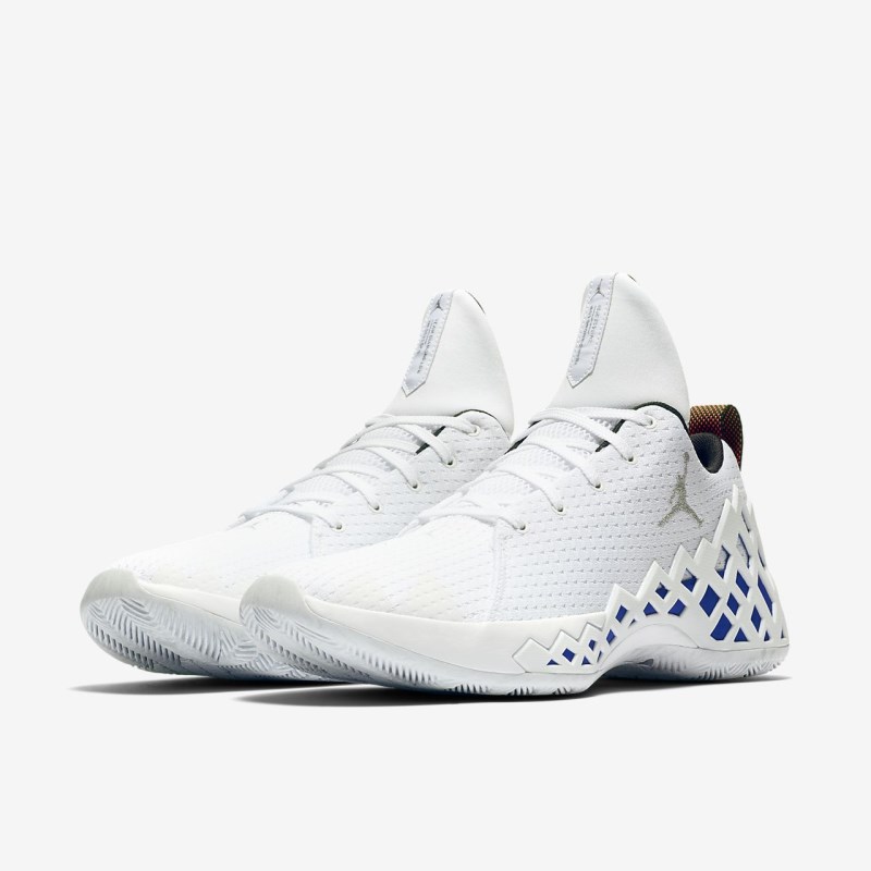 Nike Jordan Jumpman Diamond Lav Basketball Sko Herre Hvide | WZ5285-132
