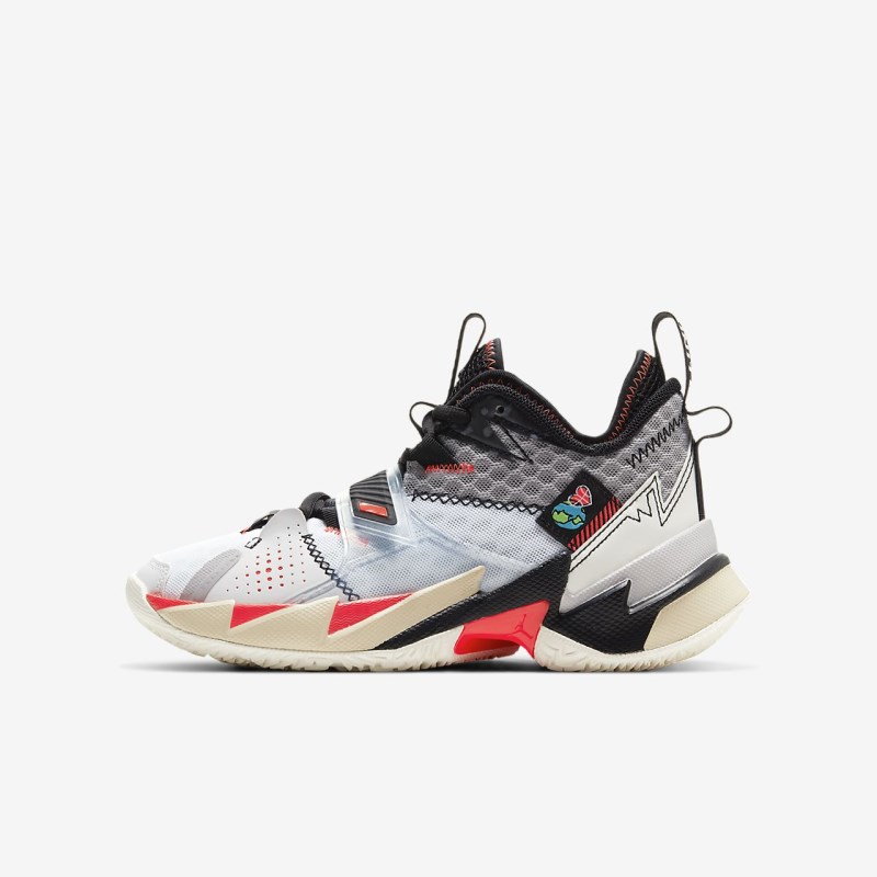 Nike Jordan \'Why Not?\' Zer0.3 Jordan Sko Børn Hvide | NW6250-825