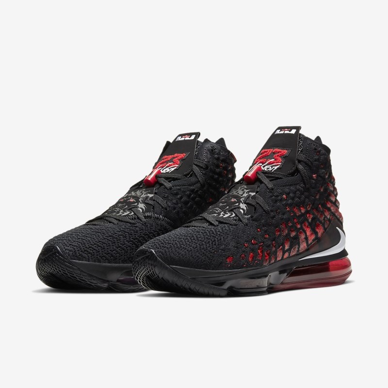 Nike LeBron 17 Basketball Sko Dame Sort | TO8906-761
