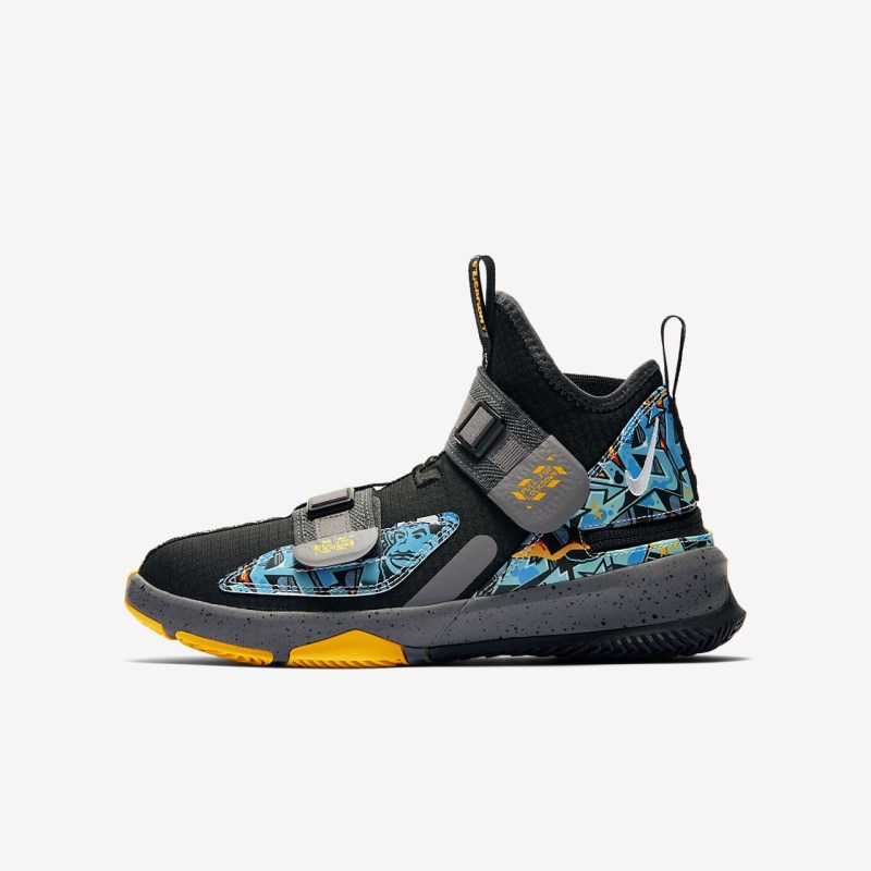 Nike LeBron Soldier 13 FlyEase Basketball Sko Børn Sort | BH6674-913