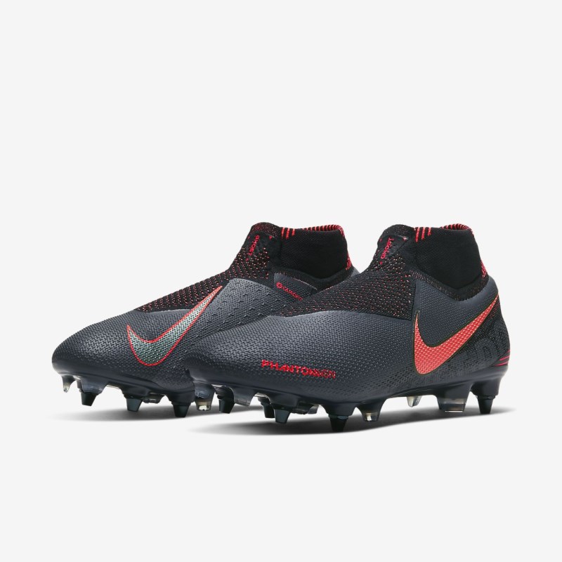 Nike Phantom Vision Elite Dynamic Fit Anti-Clog SG-PRO Fodboldsko Dame MørkeGrå | BL1741-234