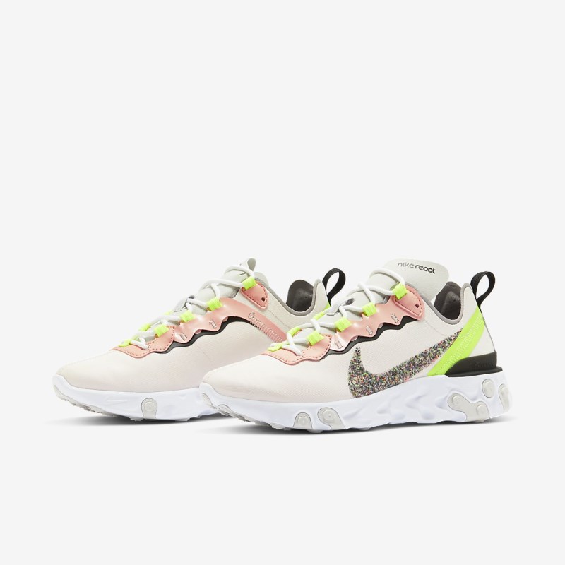 Nike React Element 55 Premium Sneakers Dame LysePink | OE8178-418