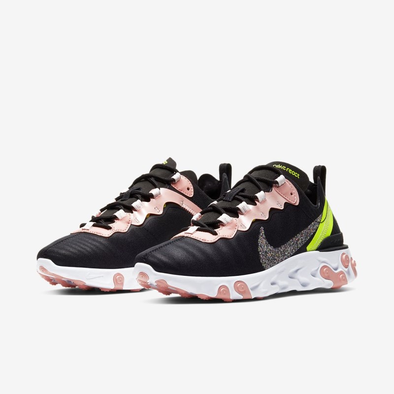 Nike React Element 55 Premium Sneakers Dame Sort | VM1636-258