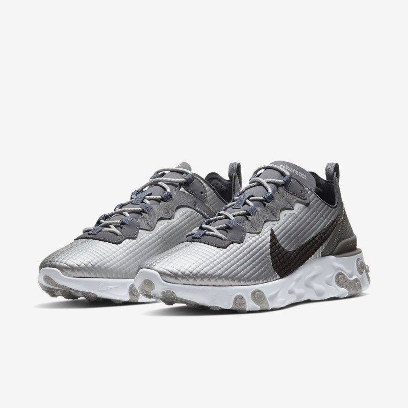 Nike React Element 55 Premium Sneakers Herre Sølv | LE9396-790