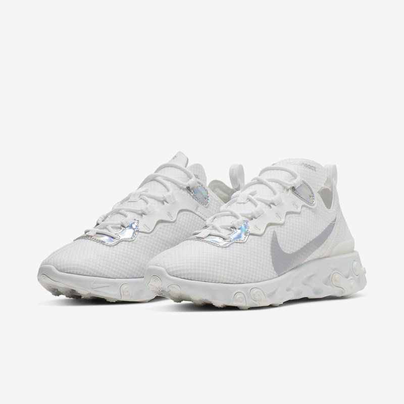 Nike React Element 55 Sneakers Dame Hvide | PL7283-524