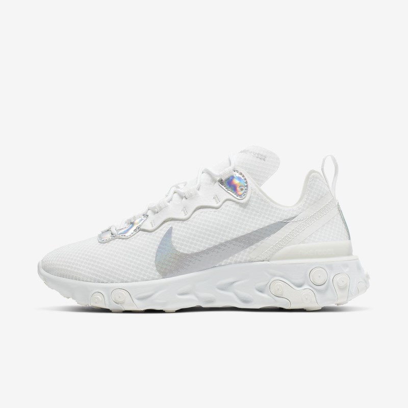 Nike React Element 55 Sneakers Dame Hvide | PL7283-524