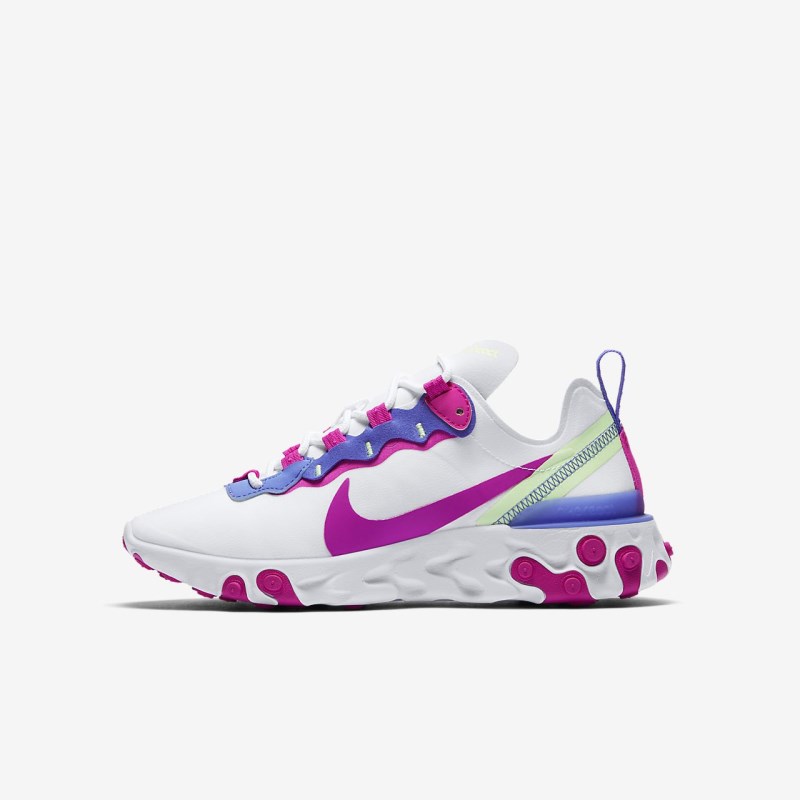 Nike React Element 55 Sneakers Dame Hvide | QE0376-473