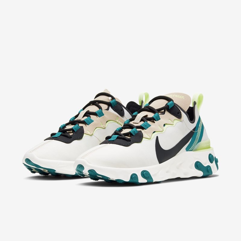Nike React Element 55 Sneakers Dame Hvide | YE5165-321