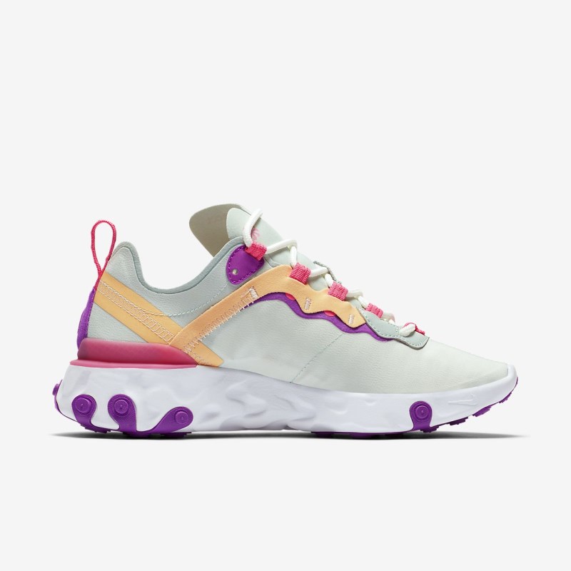 Nike React Element 55 Sneakers Dame LyseGrøn | QJ6730-810
