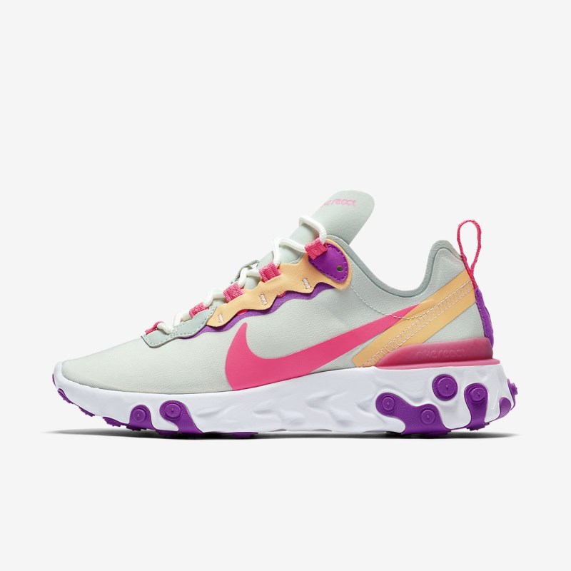 Nike React Element 55 Sneakers Dame LyseGrøn | QJ6730-810