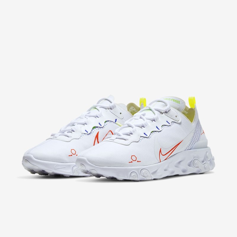 Nike React Element 55 Sneakers Herre Hvide | UG9901-458