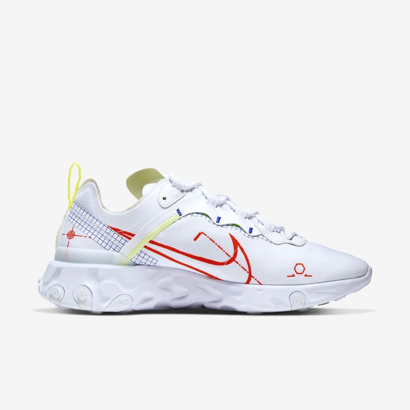 Nike React Element 55 Sneakers Herre Hvide | UG9901-458