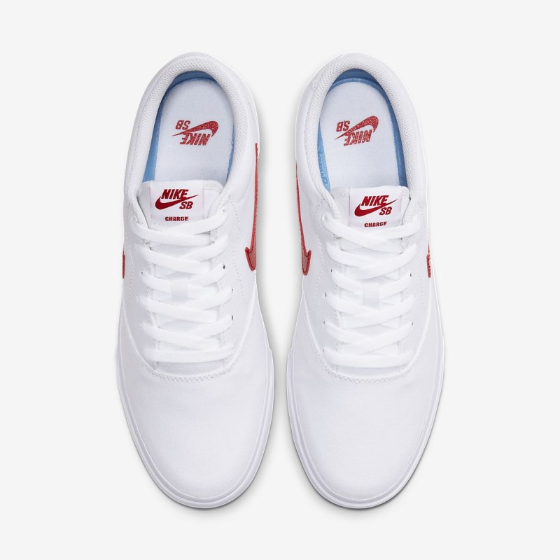 Nike SB Charge Lærred Skate Sko Dame Hvide | EK3354-452