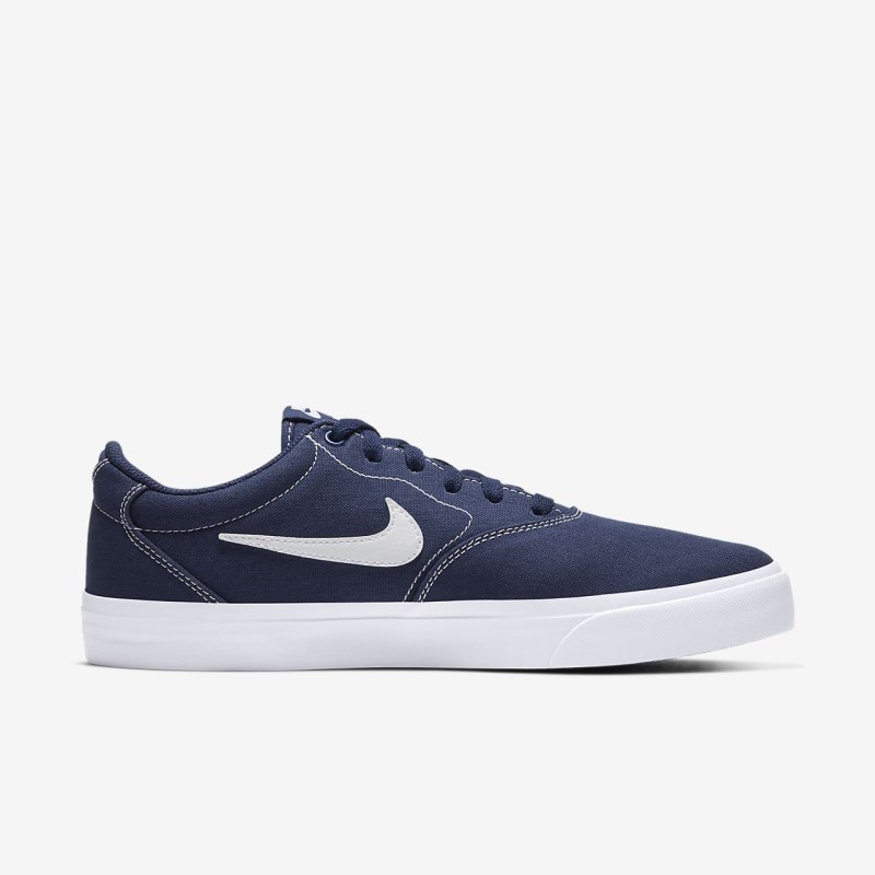 Nike SB Charge Lærred Skate Sko Dame MørkeBlå | RS3131-097