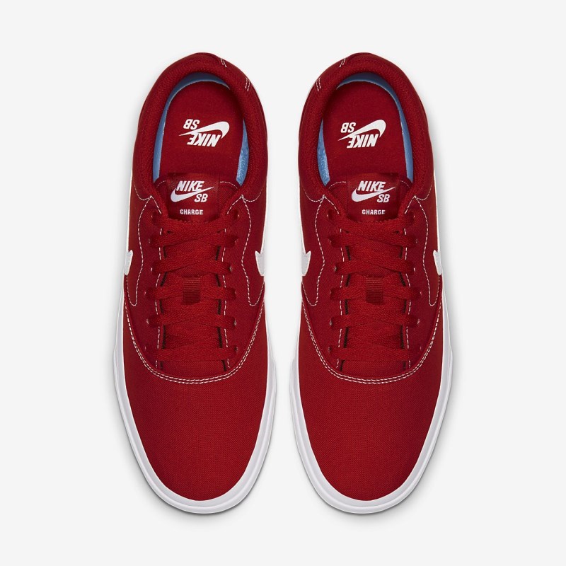 Nike SB Charge Lærred Skate Sko Dame Rød | DL8717-488