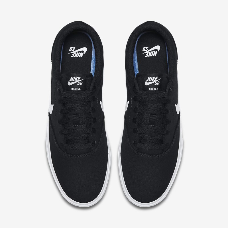 Nike SB Charge Lærred Skate Sko Dame Sort | ZT5843-466