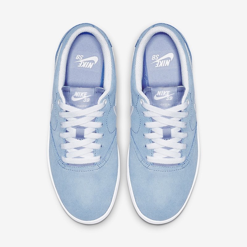 Nike SB Check Solarsoft Skate Sko Dame LyseBlå | JT6017-610