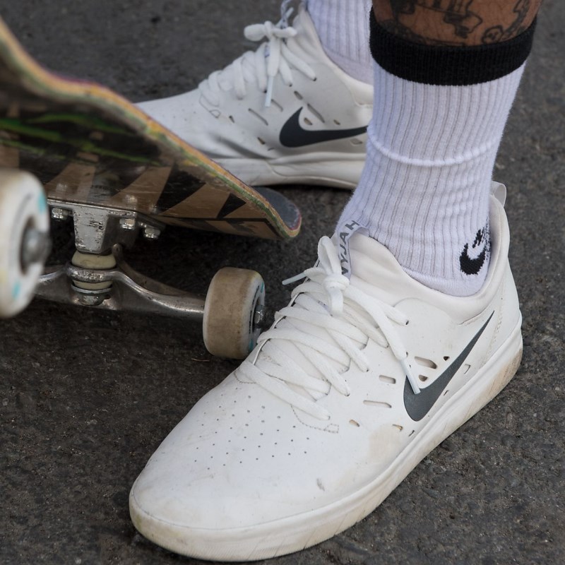Nike SB Nyjah Free Skate Sko Dame Hvide | GL3395-717