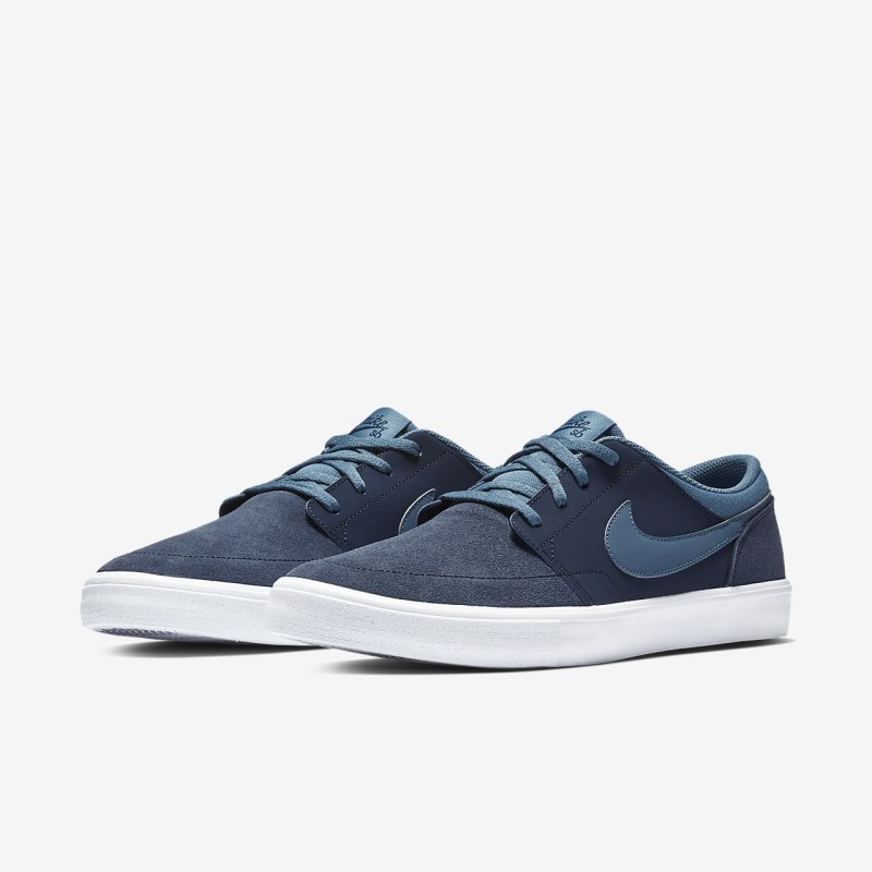 Nike SB Solarsoft Portmore II Skate Sko Herre Obsidian | QM4759-232