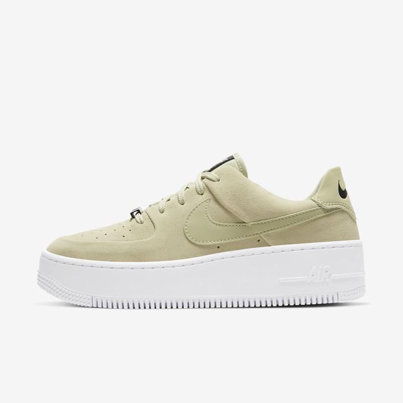 Nike Air Force 1 Sage Lav Sneakers Dame Olivengrøn | QQ1869-697