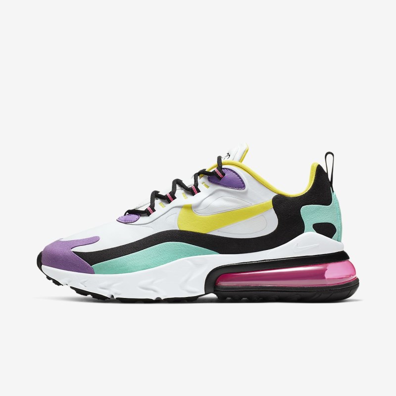 Nike Air Max 270 React (Geometric Abstract) Sneakers Herre Hvide | JD1595-430