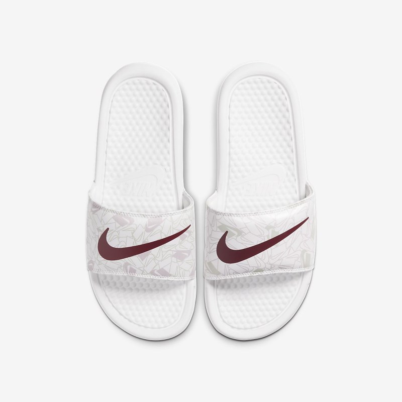 Nike Benassi JDI Floral Badesandaler Dame Hvide | IT4503-377