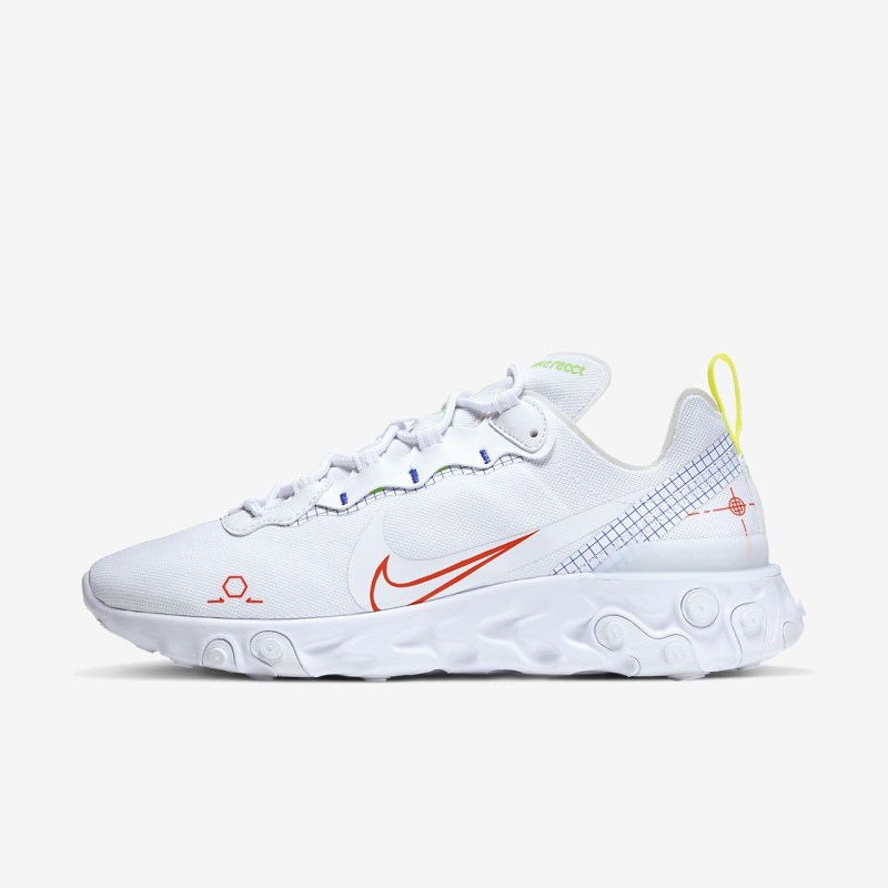 Nike React Element 55 Sneakers Herre Hvide | UG9901-458
